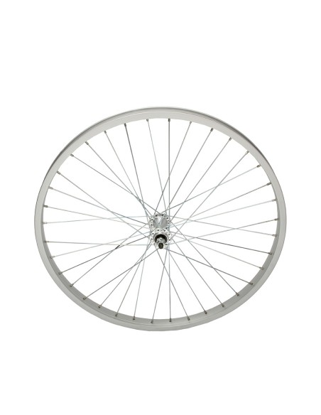 24 x 1.75 Alloy Front 36 Spoke 14g UCP 3/8 Axle Single Wall Silver.